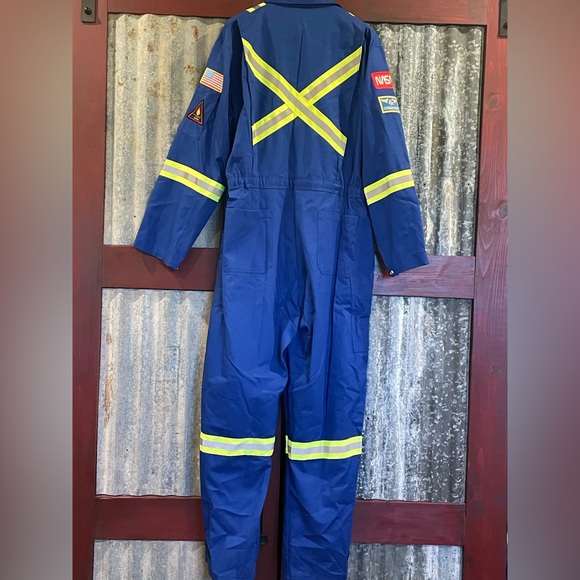 H2C Flame Resistant 3M Reflective Coverall NASA Space Suit Costume W/Patches (L) - Picture 14 of 17